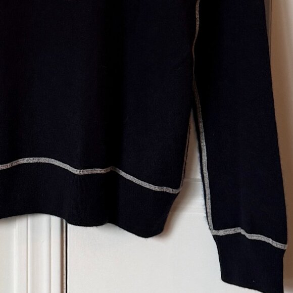 Naadam Cashmere Pullover Hoodie w/Contrast Stitching - Picture 3 of 6